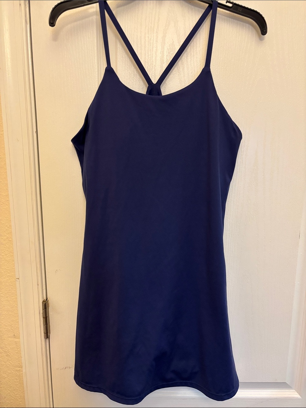 Navy Tennis Dress/ Shorts Pockets Underneath Built-in-Bra Sz M New